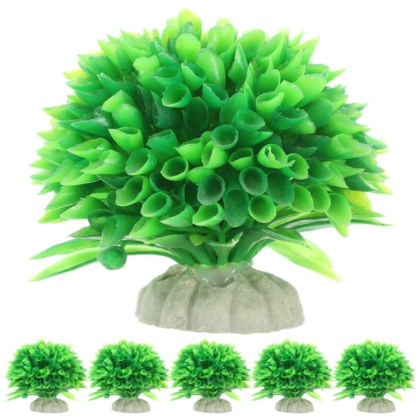 KAKOWELY 6 plantas artificiales para pecera, de alta simulación, para decoración paisajística.