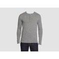 thumbnail image 2 of Bloomingdale's HEATHER GREY Pullover Crew Neck Henley Sweatshirt Sweater, US 2X-Large, 2 of 2