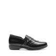 thumbnail image 2 of BURUDANI Women Slip-On Faux-Leather Dressy Loafers Round-Toe Office Work Shoes with Arch Support, 2 of 5