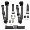 thumbnail image 1 of AMC AMX 1967-1974 Airplane 3 Point Charcoal Retractable Bench Seat Belt Kit with Bracketry - 3 Belts, 1 of 1