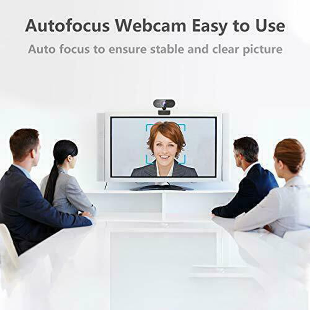 1080P Full HD Cam Microphone Webcam Aux Auto Focusing Web Camera for Live Streaming, Video Calling - image 3 of 9