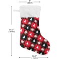 thumbnail image 2 of Coolnut 2 PSC Christmas Stockings Buffalo Plaid Geometric, 17.7" Xmas Fireplace Santa Socks Christmas Tree Hanging Stockings Decoration for Christmas Holiday Xmas Gift, 2 of 6