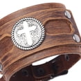 thumbnail image 4 of Brazaletes de cuero para hombres y mujeres Pulsera de punk rock Pulseras de urdimbre Marrón Yuyangstore Pulsera de pulsera, 4 of 7