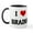White/Black Inside, variant on CafePress - I Love BRAINS Mug - 11 oz Ceramic Mug - Novelty Coffee Tea Cup