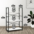thumbnail image 3 of PRZL 3 Tier Small Bookshelf, Bookcase Shelf Storage Organizer for Living Room, 24 Inch Width Free Standing Shelf, Industrial Book Shelves for Home Office, White Shelves & Metal Frame, 3 of 13