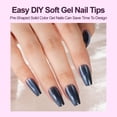 thumbnail image 3 of Press on Nails Plauva Cat Eye - Ataúd corto para mujer (300 unidades), 3 of 7