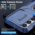 thumbnail image 2 of Allytech Rugged Case for Samsung Galaxy S23, [Slide Camera Cover] [360° Rotating Kickstand] [Military Protection] [Magnetic Car Mount] Non-Slip Anti-Scratch Shockproof Heavy Duty Case - Blue, 2 of 8