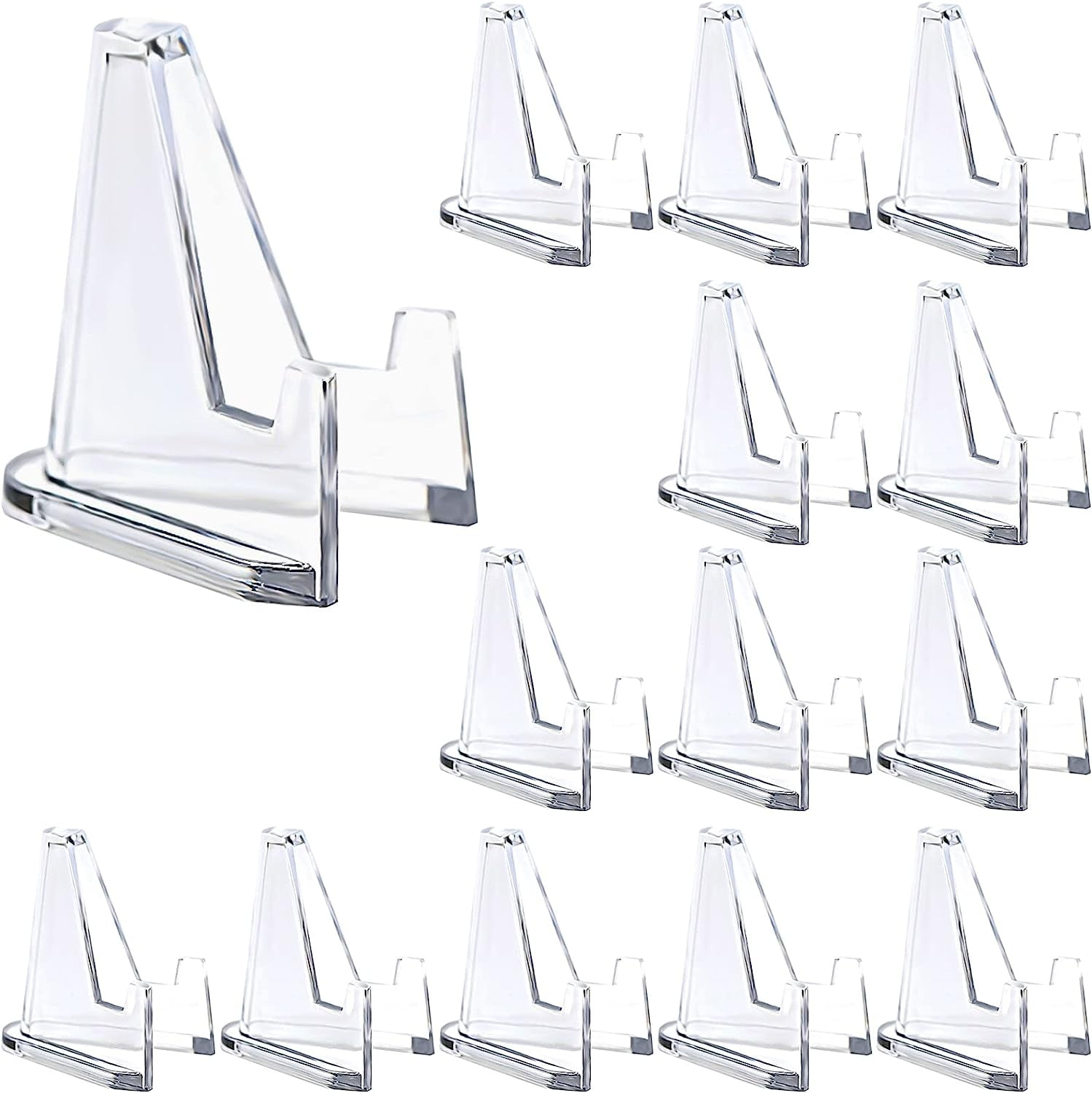20 Pack Coin Display Easel, Acrylic Holder Clear Easel Stands for Coins