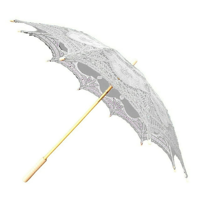 Elegant Lace Photography Umbrella Prop For Wedding Dance Events Decorative Accessory With Wooden Handle 82cm Diameter