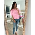 thumbnail image 2 of Summer Peplum Babydoll Puff Short Sleeve Blouse Womens Tie Front Tops, 2 of 5