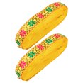 thumbnail image 1 of MasteelfCA 2pcs Ethnic Style DIY Clothing Accessories Embroidery Lace Flower Pattern Embroidered Lace for Home Curtain (Yellow), 1 of 7