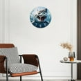 thumbnail image 3 of Non-Ticking Silent Wall Clocks Battery Operated Personalized Decor Clock for Living Room,Bedroom-Great White Shark Open Mouth With Sharp Teeth(14inch), 3 of 4