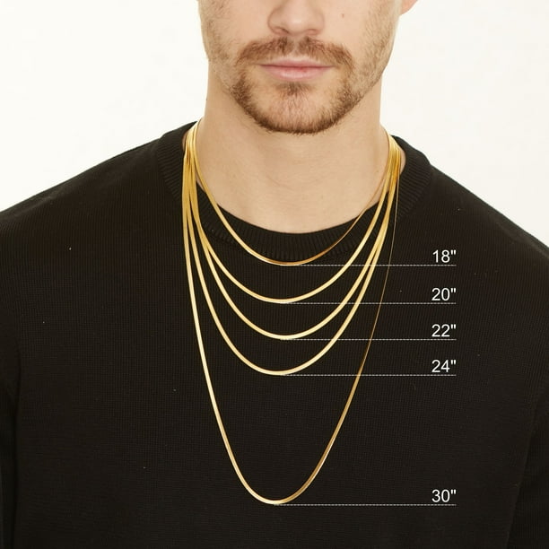 KISPER 24K Gold Plated Stainless Steel Thick 5mm Curb Chain