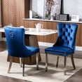 thumbnail image 5 of Velvet Upholstered - Chrome Accents - Kitchen Dining - Fashionable Seating Option, 5 of 6