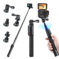 thumbnail image 2 of Remote Control Selfie Stick, Lightweight Bluetooth Rechargeable Selfie Stick with Waterproof Remote Control for Underwater Photography, Action Camera & Smartphone, 2 of 8