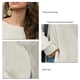thumbnail image 4 of Mujeres suéter de punto manga larga split hem crewneck dobladillo curvado suelta otoño superior para invierno otoño, 4 of 5