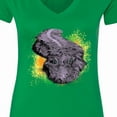 thumbnail image 4 of Inktastic Colorful Lurking Gator Women's V-Neck T-Shirt, 4 of 5