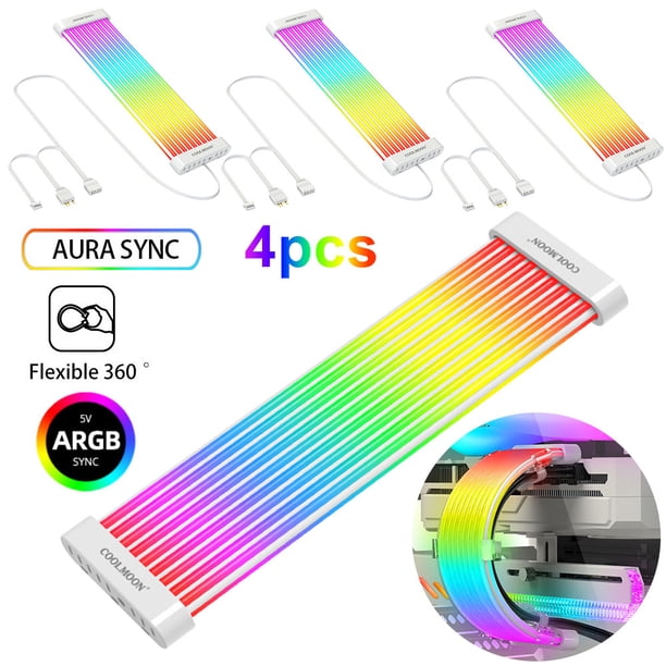 Barra Flexible 5V Sync ARGB Accesorios Computadora (C200EX) Blanco