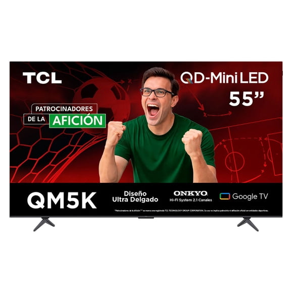 TV TCL Pantalla 55 Pulgadas QD-Mini Led Smart Google TV 55QM5K