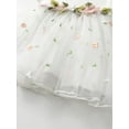 thumbnail image 5 of Infant Baby Girl Dress Tulle Sundress Floral Print Toddler Baby Girl Princess Dress White 3-6 Months, 5 of 6