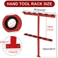 thumbnail image 2 of Cabtherlyn Landscape Hand Tool Rack for Truck Trailer, Vertical Hand Rack for Landscaping, Garage or Shed Walls Holds, 6 Tools for Shovels,Rakes,Hoes RED, 2 of 7