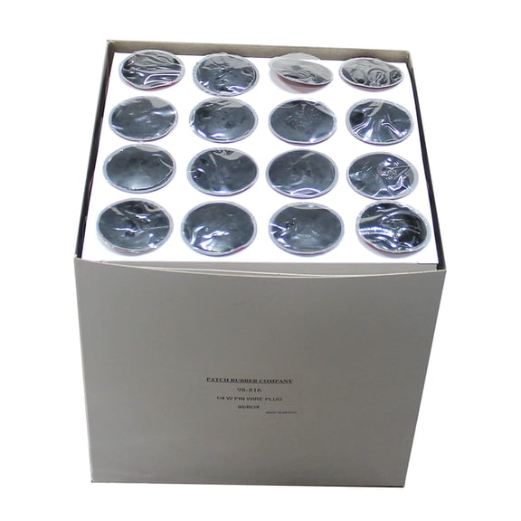 Patch Rubber Company 98816 1/4-Inch Pilot Wire Patch Plugs with 1-3/4-Inch Diameter Patch for Radial Tire Tread Puncture Repairs, (Box of 96), Made in USA