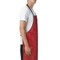 thumbnail image 3 of Naloa Vintage Burgundy Apron Kitchen Aprons with Pockets for Women Men Chef, 3 of 8