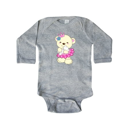 

Inktastic Princess Bear Gift Baby Girl Long Sleeve Bodysuit