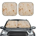 thumbnail image 2 of Disketp 2 Piece Tortilla Pattern Windshield Sunshades,Folding Windshield Sun Shade For Car Suv Trucks Sedan,Blocks Uv Rays Sun Visor Protector-Small, 2 of 7