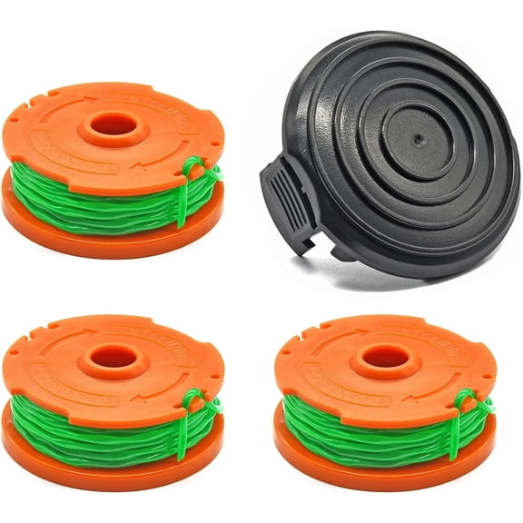 Worx WA0014 Replacement Spools & Cap for WG168, WG190 & WG191 String Trimmers by USA-Supply