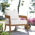 thumbnail image 1 of Modway Brisbane Fauteuil de Patio Extérieur en Bois de Teck, Blanc Naturel, 1 of 8