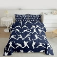 thumbnail image 2 of Castle Fairy Boys Girls Sport Baseball 3 Pieces Queen Comforter Set,Ball Gamer Ultra Soft Bedding Sets,Blue White Bedding Comforter Set Breathable,Luxury Bedroom Decor,Reversible, 2 of 8
