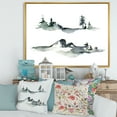thumbnail image 2 of Designart 'Trees With Winter Dark Blue Mountain Landscape I' Modern Framed Canvas Wall Art Print, 2 of 5