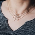 thumbnail image 4 of Ruiboury Pack of 3 Metal Necklace Decorative DIY Prop Elegance Rustproof Layered Jewelry Lightweight Letters Design Charms Pendent Type 1, 4 of 8