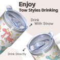 thumbnail image 4 of 20OZ Unicorn Insulated Tumbler with Handle and Easy Clean Straw Double Wall Stainless Steel Cup Coffee Mug Ideal Presents for Women Mom Friends on Birthday Christmas Thanksgiving, 4 of 6
