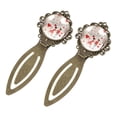 thumbnail image 2 of Valentine's Day Love Reading Accessories: Vintage Copper-Colored Lace Bookmarks - Stainless Steel Set of 2, 2 of 5