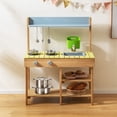 thumbnail image 2 of Cocina Juguete Infantil de Madera Costway con grifo realista Fregadero desmontable para Niños de 3 Años Natural, 2 of 9