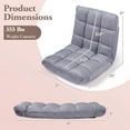 thumbnail image 4 of Giantex Chaise de Jeu de Sol Réglable, Lit de Repos Rembourré, Fauteuil Inclinable pour Adultes, Chaise de Méditation Sans Accoudoirs avec Soutien du Dos, 4 of 7