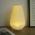 thumbnail image 3 of Lámpara de mesa de papel decorativa, iluminación ambiental, lámpara de papel para dormitorio, interior y hogar. Estilo B, 3 of 8