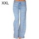 thumbnail image 1 of Qarigey Pantalones Pantalones de algodón de pierna ancha a rayas Pantalones de baile de yoga sueltos Prendas para la parte inferior del cuerpo Azul XXL Qarigey AP001985-15, 1 of 6