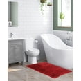 thumbnail image 2 of Olivia Gray RGF06813 20 x 32 in. Freemont Shaggy Bath Rug - Burgundy, 2 of 2