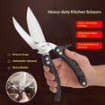 thumbnail image 2 of Heavy Duty Poultry Shears - A Must Have Kitchen Shears for Chicken and Meat Cutting - Dishwasher Safe and Stainless Food Kitchen Scissors for Thanksgiving(Black), 2 of 5