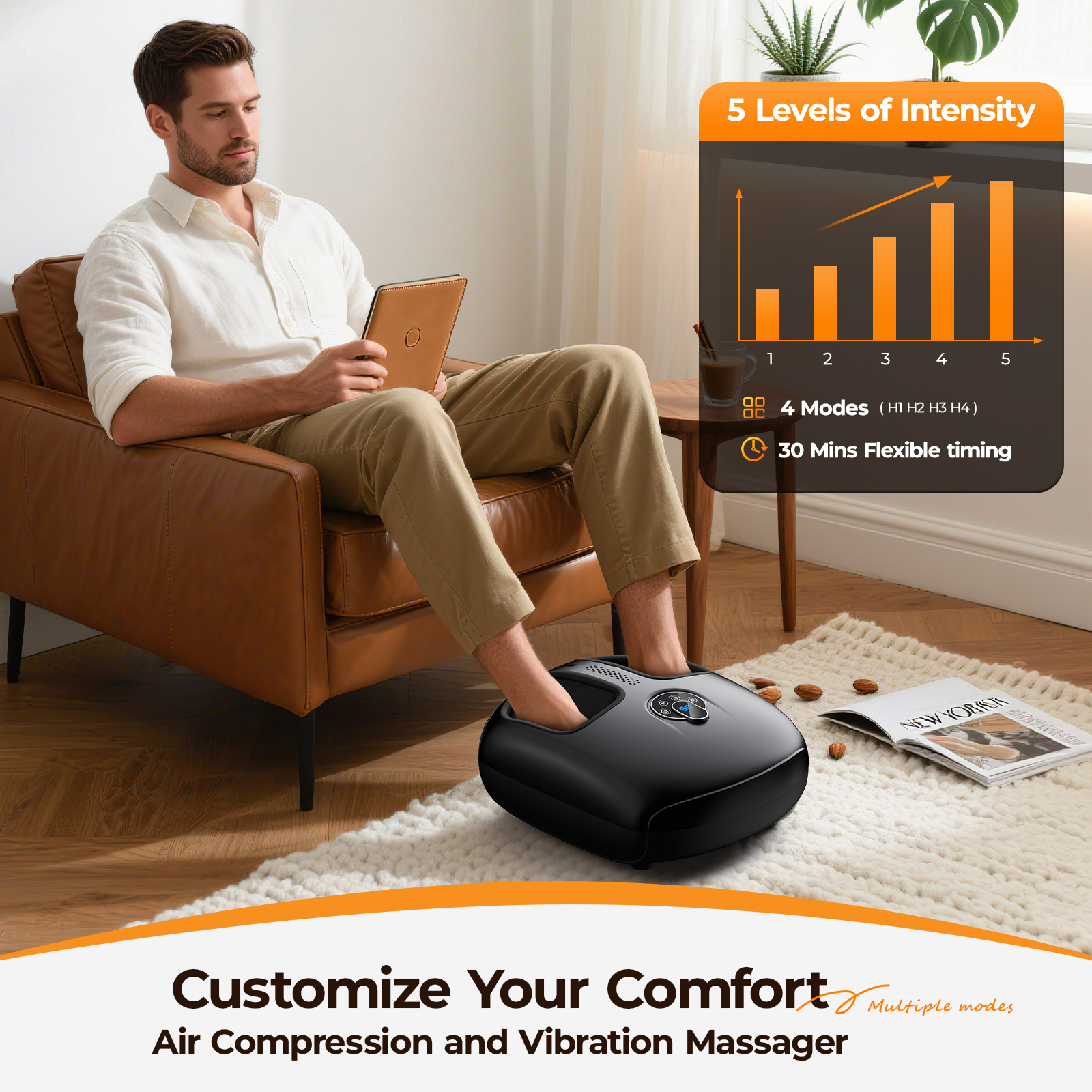 Anqdy Foot Massager with Heat and Shiatsu photo 4