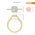 thumbnail image 5 of ANGARA Natural Princess-Cut Diamond Halo Engagement Ring in 14K Yellow Gold for Women (Size-5mm| Color-H| Clarity-SI2) | April Birthstone, Anniversary, Jewelry Gift for Women | Natural Diamond Ring, 5 of 10