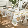 thumbnail image 3 of Pumpkin Fall Tablecloth 60x84 Inch Rectangular, Autumn Thanksgiving Harvest Vintage Washable Table Cover for Party Picnic Dinner Decor, 3 of 6