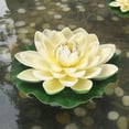 thumbnail image 3 of 6 flores de loto de espuma flotante artificial, con adornos de nenúfares, perfectas para patio koi. Fokelyi LN-0978, 3 of 7