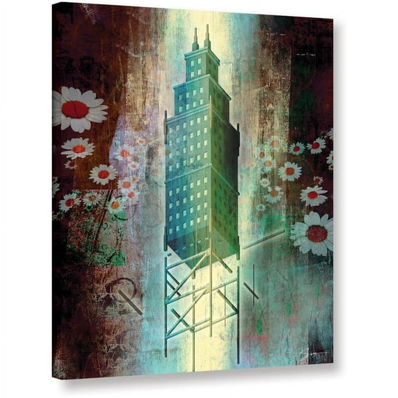 ArtWall Greg Simanson "Spring Time in the City" Gallery-wrapped Canvas