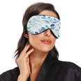 thumbnail image 2 of IAUYY Sleep Mask, Super Soft Eye Masks with Adjustable Strap, Lightweight Comfortable Blindfold,Perfect Blocks Light for Men Women Blue and White Porcelain Leaves, 2 of 7