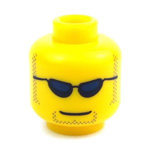 LEGO Minifigure Parts Sunglasses & Stubble Minifigure Head [Yellow] [No Packaging]