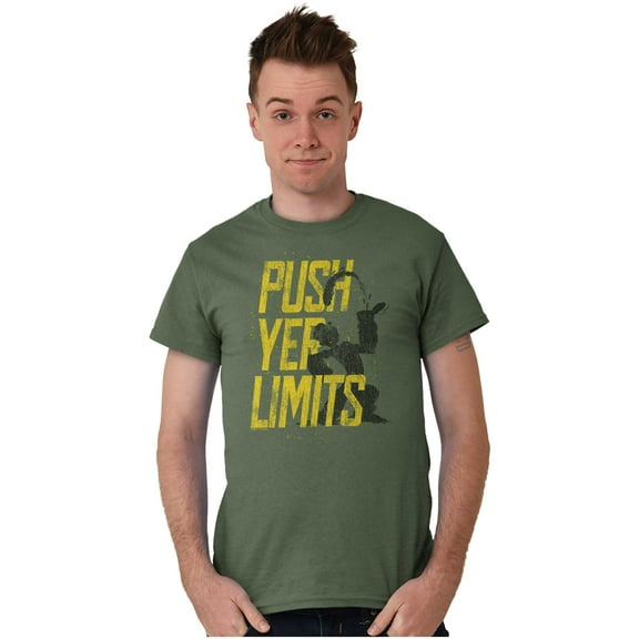 Popeye The Sailor Man Push Yer Limits Men's Graphic T Shirt Tees Brisco Brands S